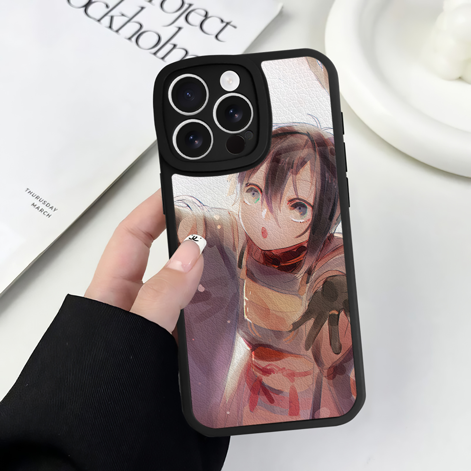（画像用） 刀剣乱舞 Touken Ranbu 【iPhone 16シリーズ対応】シリコンスマホケース（レザー調） 材質：シリコン